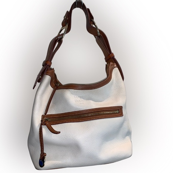 Dooney & Bourke Handbags - Dooney & Bourke Vintage White Leather Shoulder Bag Purse